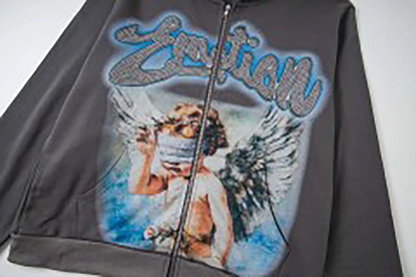 Mixed Emotion Angel Charcoal Hoodie13