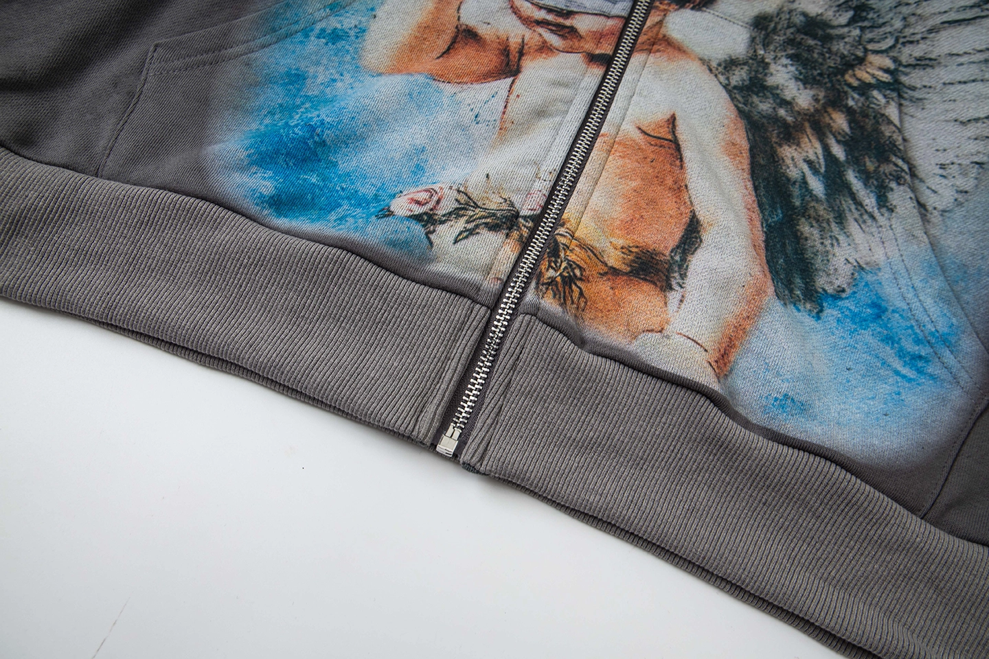 Mixed Emotion Angel Charcoal Hoodie8