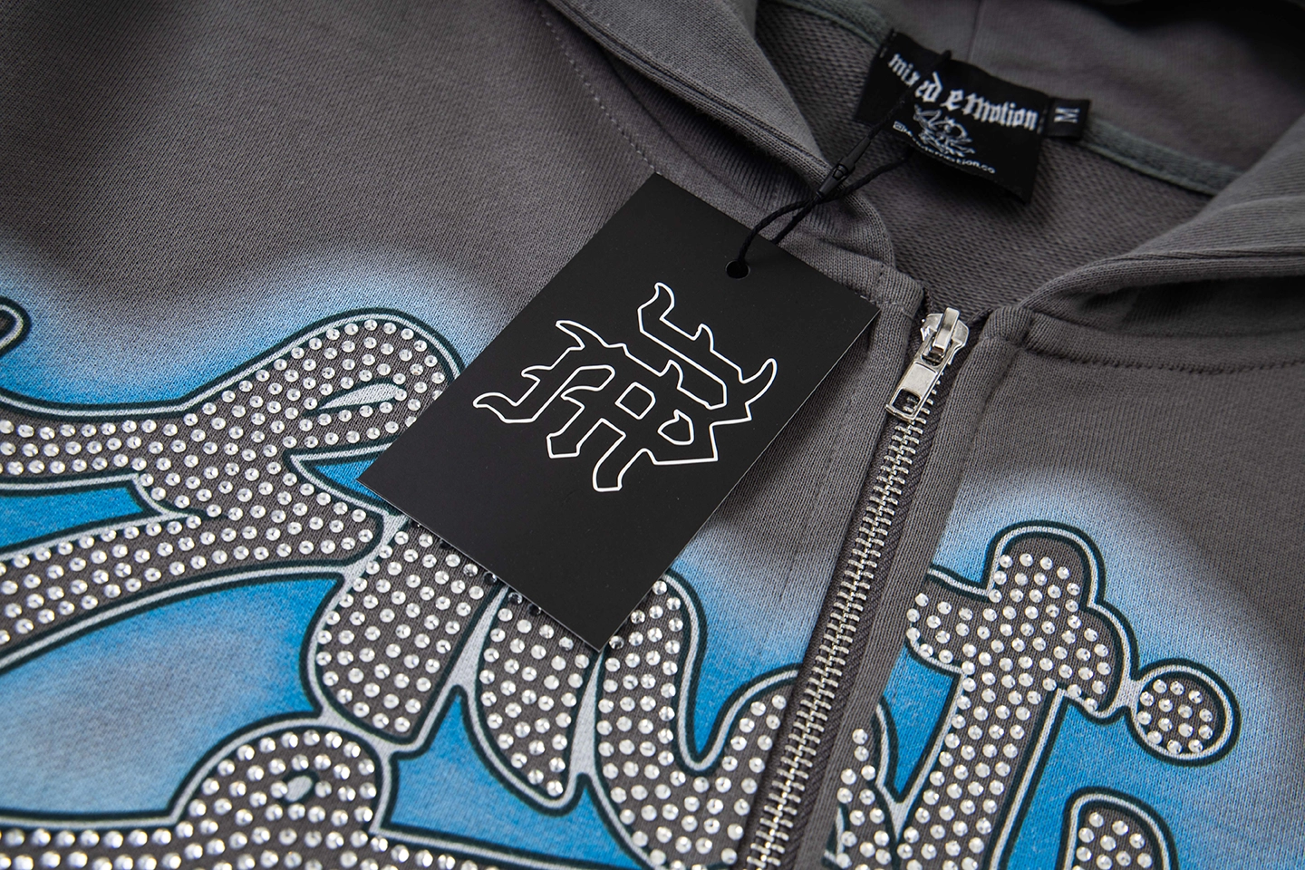 Mixed Emotion Angel Charcoal Hoodie9