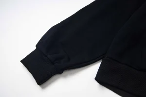 Mixed Emotion Angel Graphic Zip Black Hoodie5