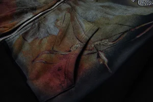 Mixed Emotion Angel Graphic Zip Black Hoodie8