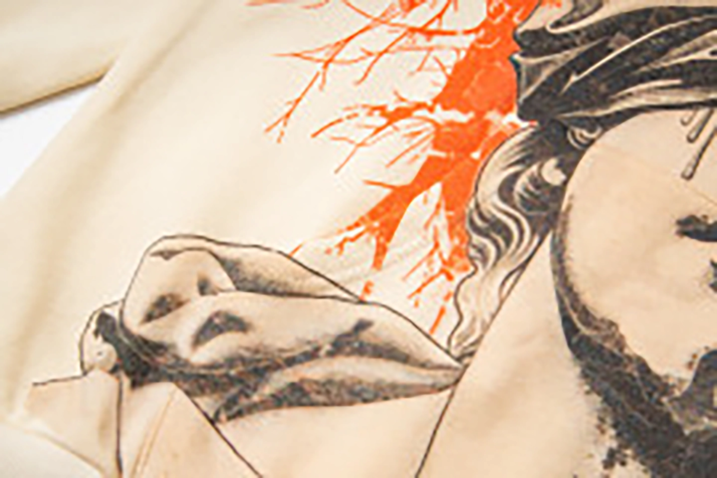 Mixed Emotion Blind Messiah Cream Hoodie9