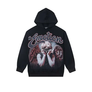 Mixed Emotion Fallen Angel Black Hoodie