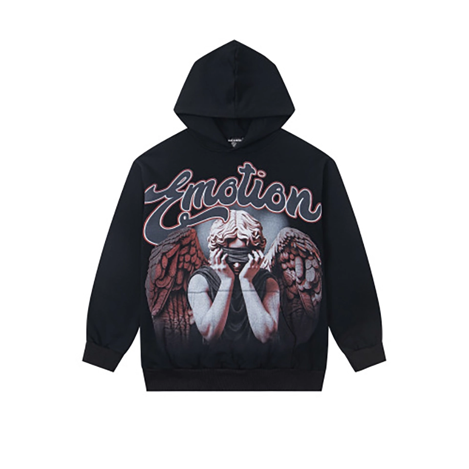 Mixed Emotion Fallen Angel Black Hoodie