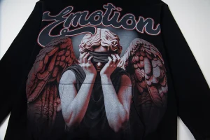 Mixed Emotion Fallen Angel Black Hoodie7