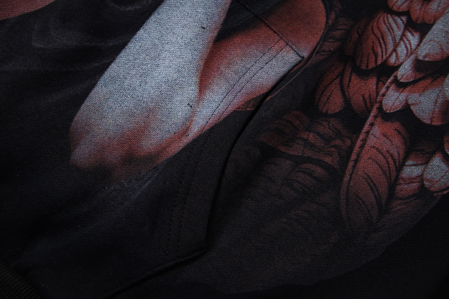 Mixed Emotion Fallen Angel Black Hoodie8