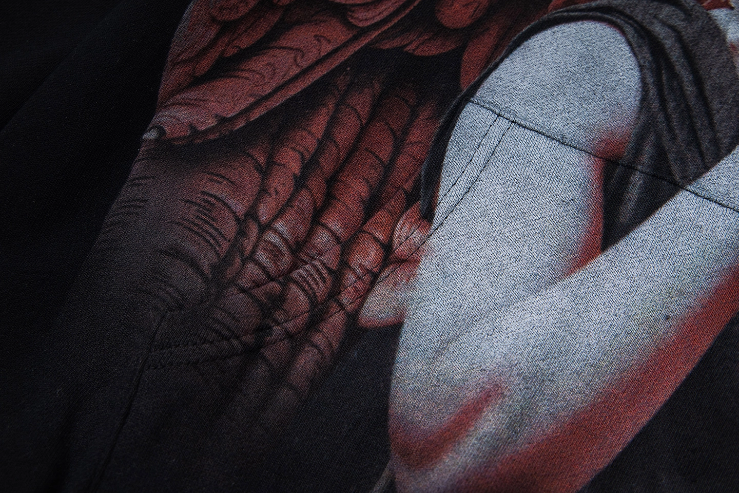 Mixed Emotion Fallen Angel Black Hoodie9