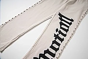 Mixed Emotion Gothic Snap Pants White