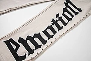 Mixed Emotion Gothic Snap Pants White