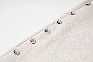 Mixed Emotion Gothic Snap Pants White