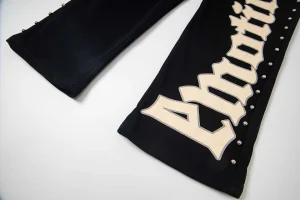 Mixed Emotion Gothic Snap Pants Black