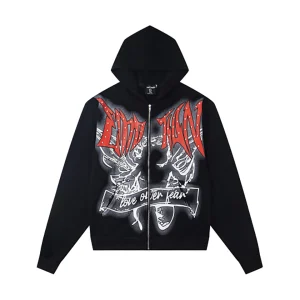 Mixed Emotion Love Over Fear Black Hoodie