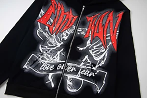 Mixed Emotion Love Over Fear Black Hoodie12