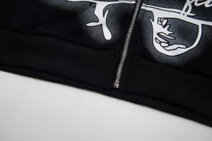 Mixed Emotion Love Over Fear Black Hoodie8