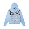 Mixed Emotion Love Over Fear Sky Blue Hoodie
