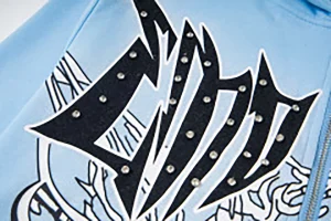 Mixed Emotion Love Over Fear Sky Blue Hoodie11