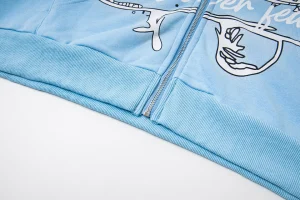 Mixed Emotion Love Over Fear Sky Blue Hoodie5