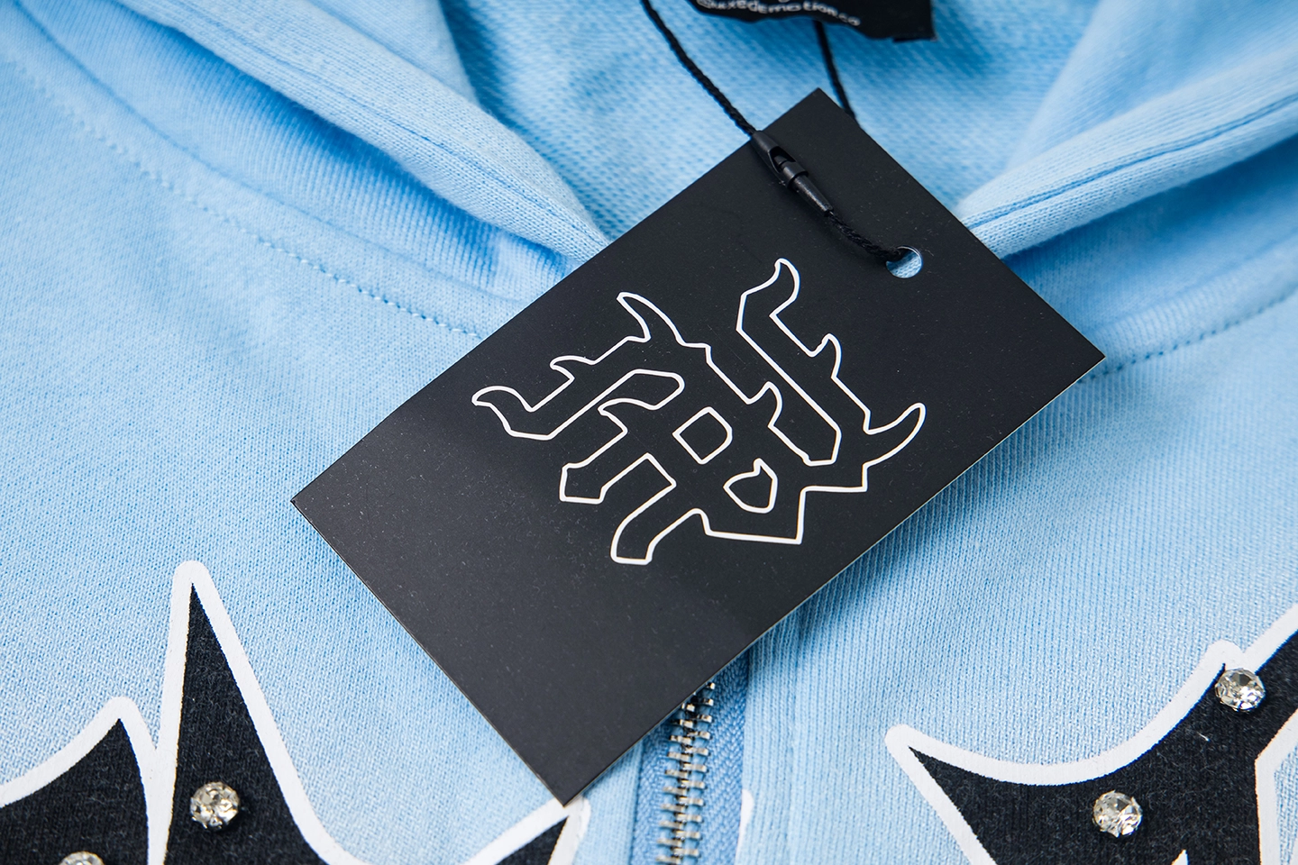 Mixed Emotion Love Over Fear Sky Blue Hoodie6