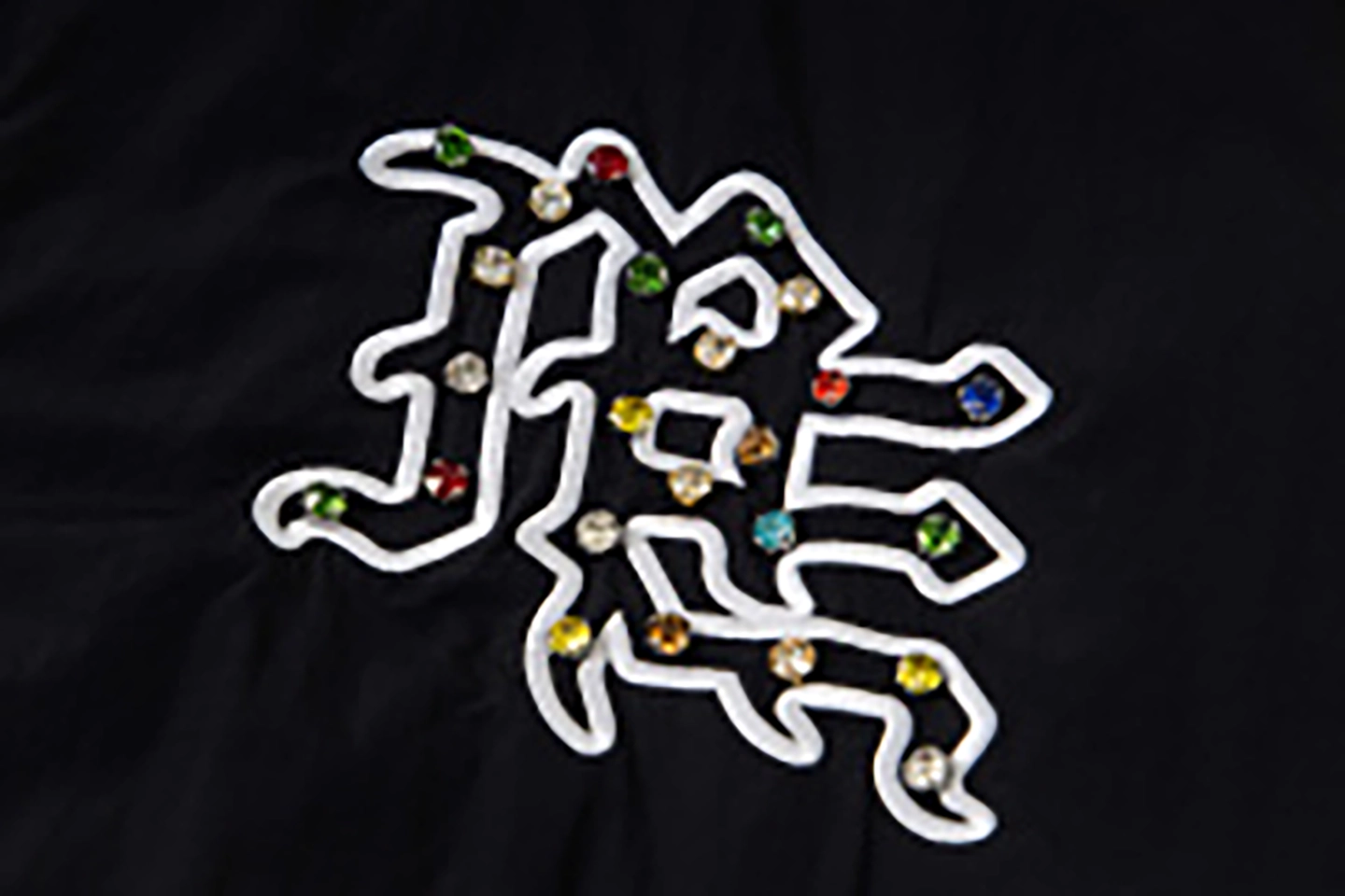 Mixed Emotion Rhinestone Logo Track Black Jacket12