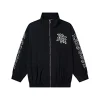 Mixed Emotion Rhinestone Logo Track Black Jacket