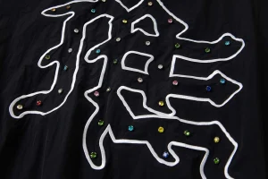 Mixed Emotion Rhinestone Logo Track Black Jacket2