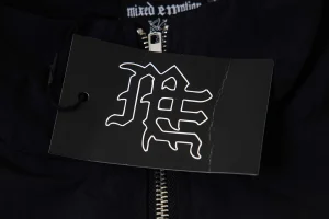 Mixed Emotion Rhinestone Logo Track Black Jacket4