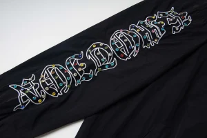 Mixed Emotion Rhinestone Logo Track Black Jacket5