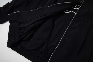 Mixed Emotion Rhinestone Logo Track Black Jacket6