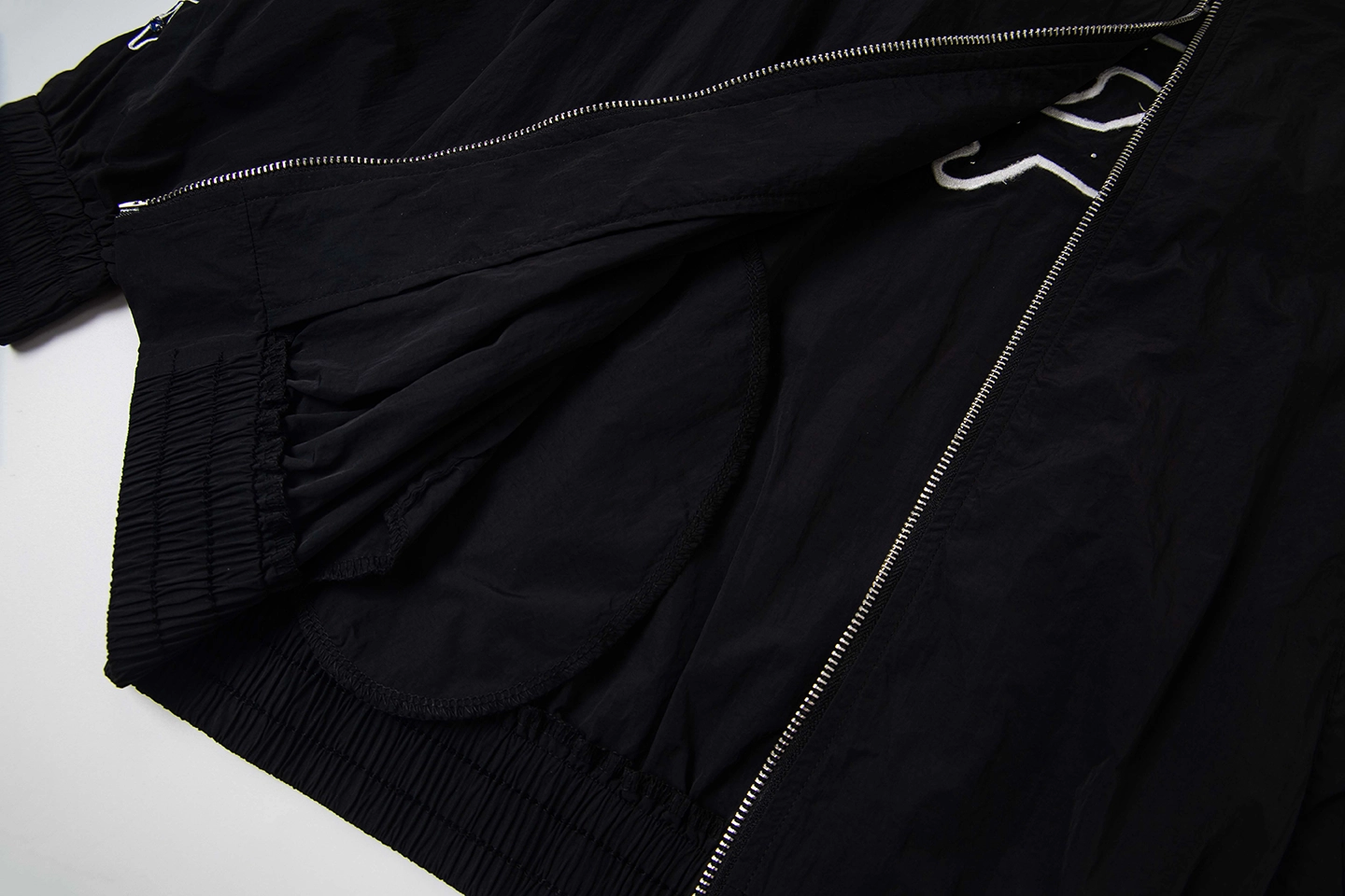 Mixed Emotion Rhinestone Logo Track Black Jacket6