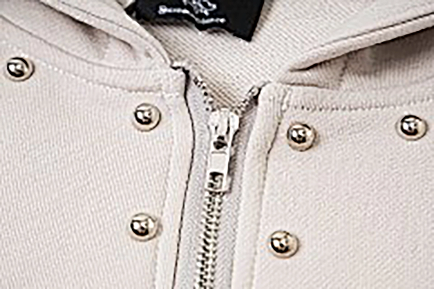 Mixed Emotion Studded Gothic Logo Hoodie White