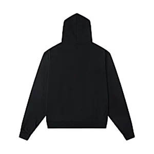 Mixed Emotion Studded Gothic Logo Hoodie Black