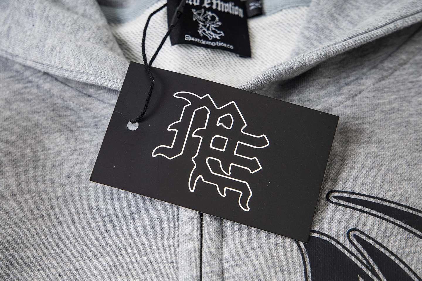 Mixed Emotion Tribal Logo Zip-Up Grey Hoodie7