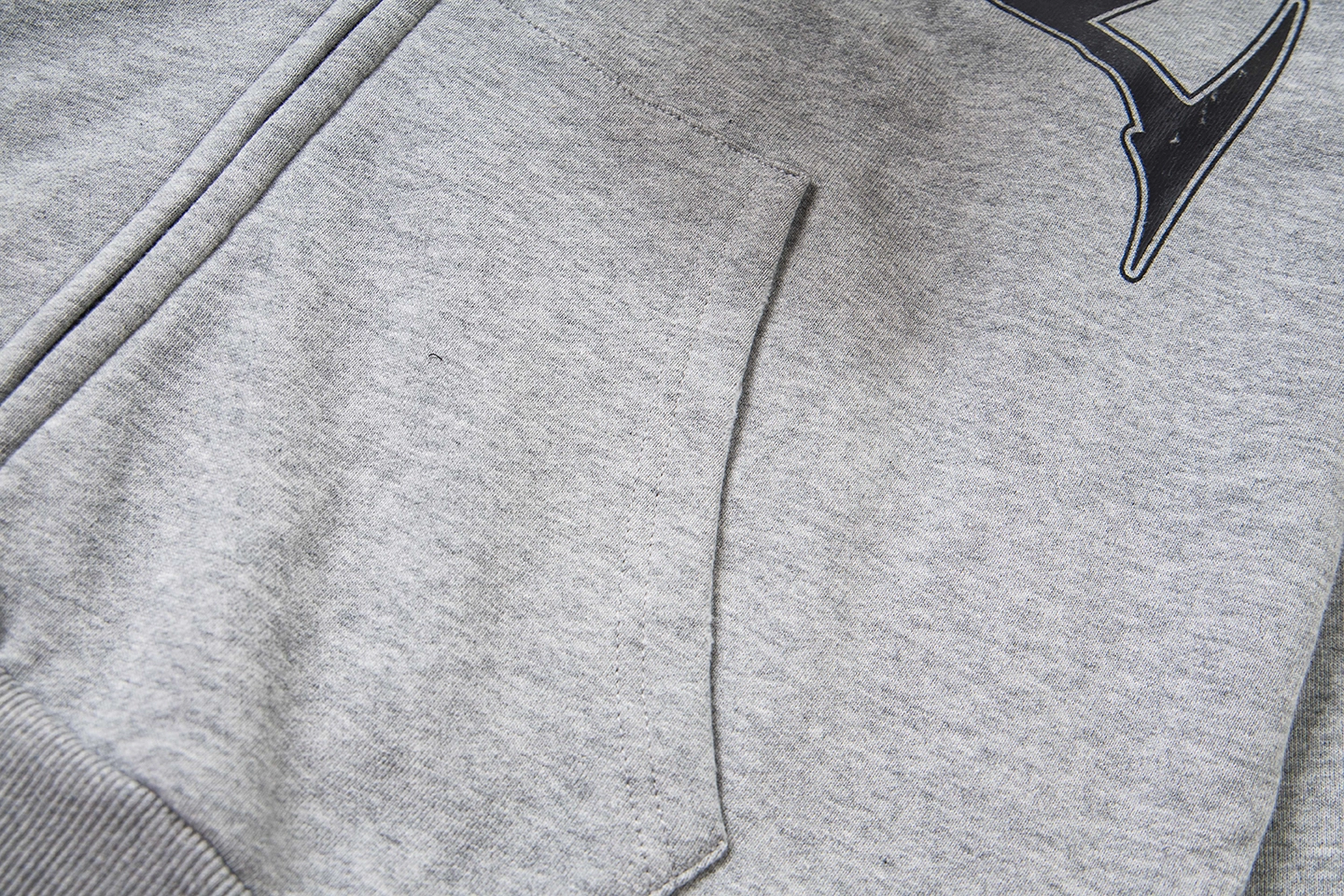 Mixed Emotion Tribal Logo Zip-Up Grey Hoodie9