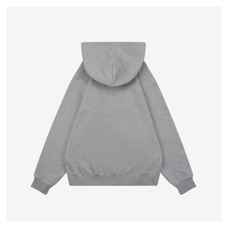 Nike × Stussy Box Logo Fleece Hoodie Grey