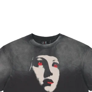 Saint Michael Psychotic Saint Red-Eyed Graphic T-shirt