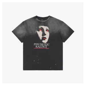 Saint Michael Psychotic Saint Red-Eyed Graphic T-shirt