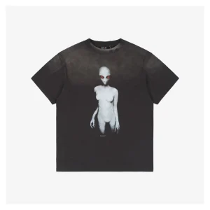 Saint Michael Red-Eyed Alien Graphic T-shirt