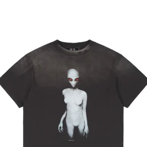 Saint Michael Red-Eyed Alien Graphic T-shirt