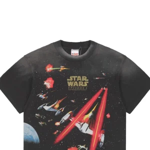 Saint Michael Star Wars Galactic Battle Print T-shirt