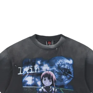 Saint Michael x Serial Experiments Lain Printed T-shirt
