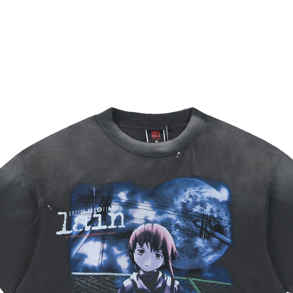 Saint Michael x Serial Experiments Lain Printed T-shirt