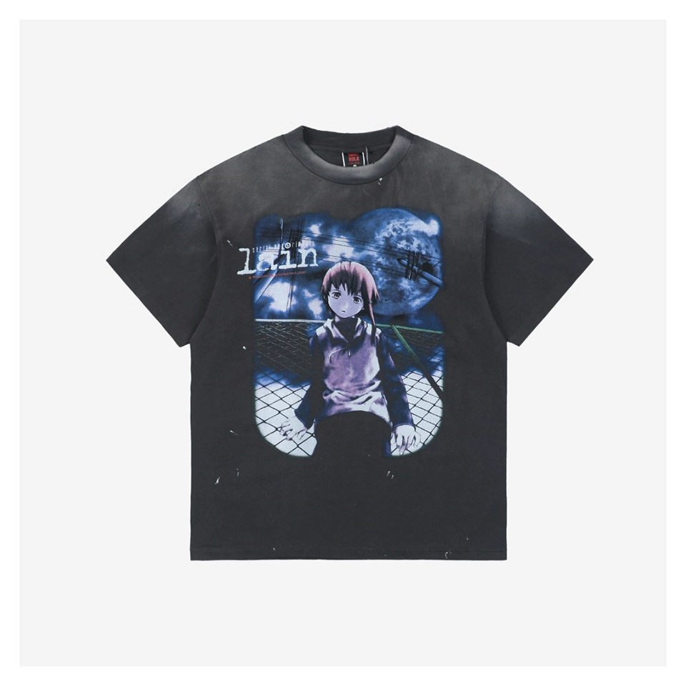 Saint Michael x Serial Experiments Lain Printed T-shirt