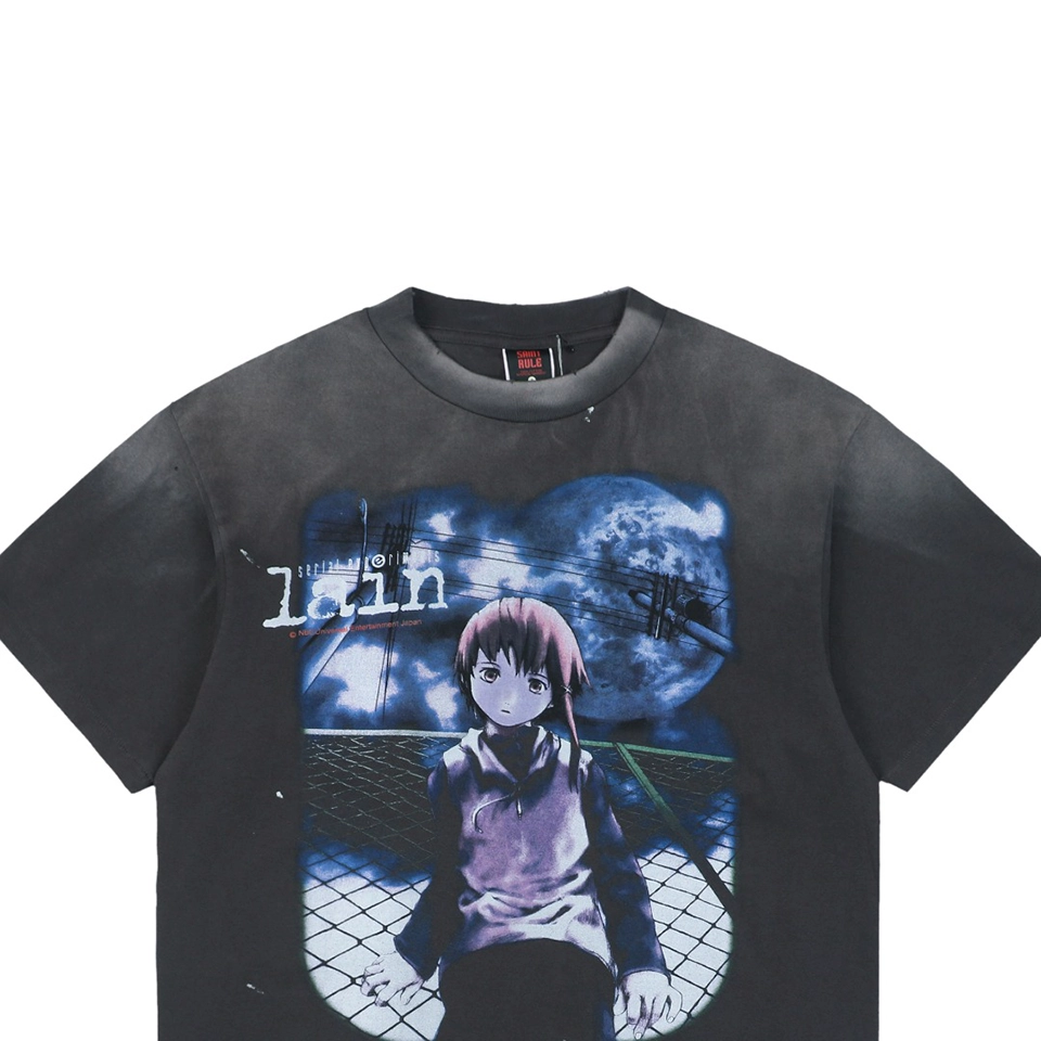 Saint Michael x Serial Experiments Lain Printed T-shirt