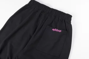 Sp5der 555 Arachnophobia Black Sweatpants1