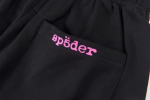 Sp5der 555 Arachnophobia Black Sweatpants2