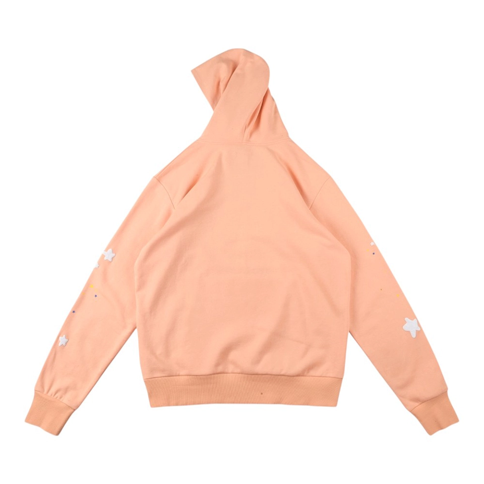 Sp5der 555555 Belinni Star Web Peach Hoodie