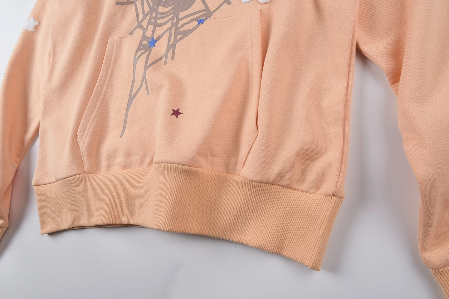 Sp5der 555555 Belinni Star Web Peach Hoodie7