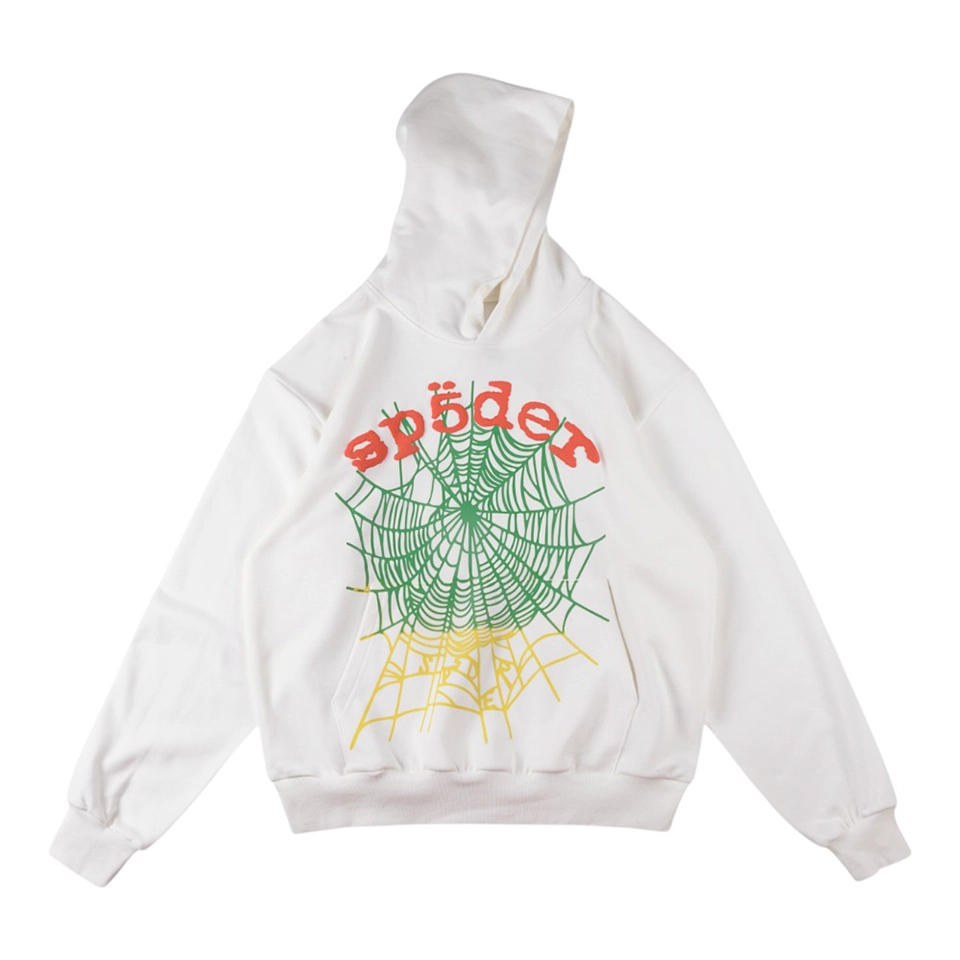 Sp5der 555555 Web Gradient Print Pullover Hoodie