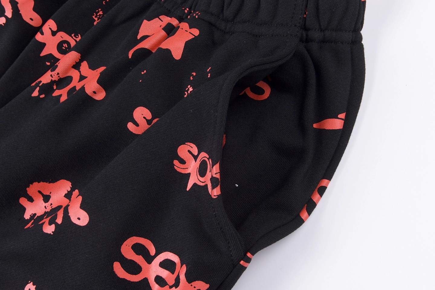 Sp5der Red Allover Logo Sweatpants1