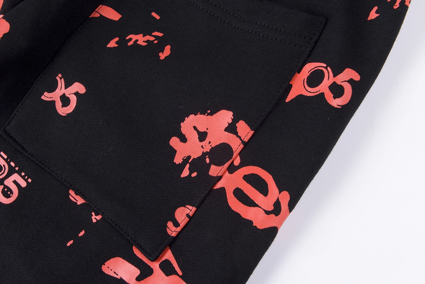 Sp5der Red Allover Logo Sweatpants2